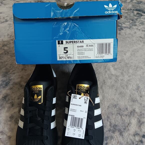ADIDAS ORIGINALS SUPERSTAR BLACK WHITE EG4959 MEN'S 5 - Picture 13 of 13